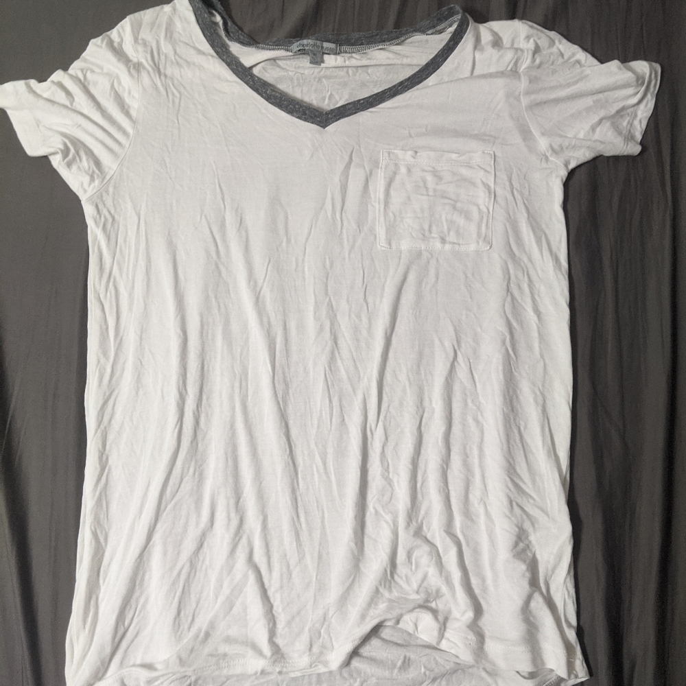 White front pocket shirt